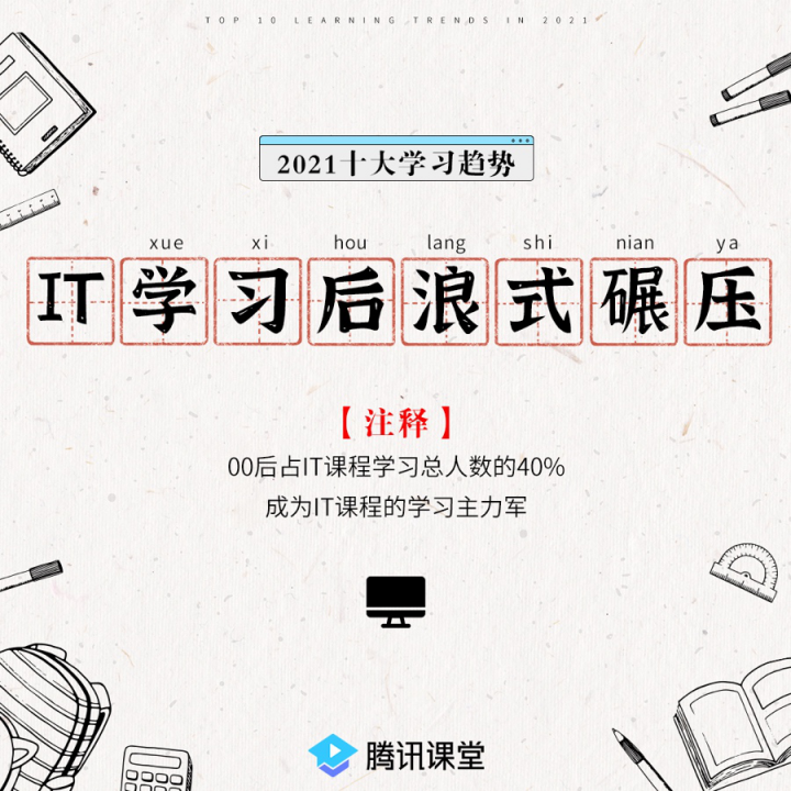 騰訊課堂發(fā)布2021年學(xué)習(xí)趨勢(shì):IT學(xué)習(xí)后浪式碾壓 銀發(fā)族退休不退學(xué)