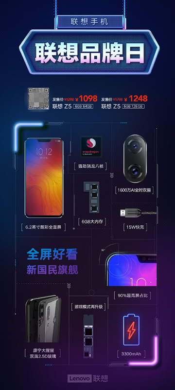 “機渴難耐”卻不知選哪個品牌？超品日聯(lián)想Z5s首降100熱銷中