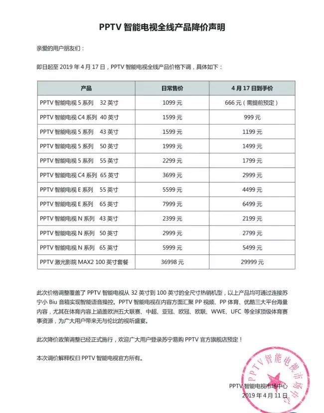 智能電視降價(jià)史，PPTV或?qū)⒔议_(kāi)歷史的新篇章