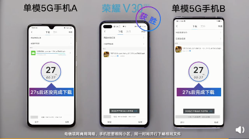 榮耀V30 5G通訊能力強(qiáng)勁，帶給你極速5G新體驗